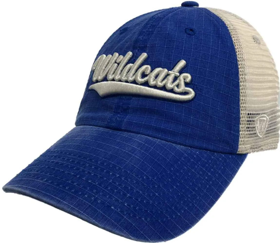 Kentucky Wildcats TOW Blue "Raggs" Mesh Script Logo Snapback Slouch Hat Cap