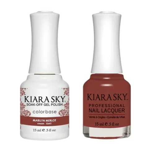 Kiara Sky Classic Gel & Polish Duo - 641 Marilyn Merlot