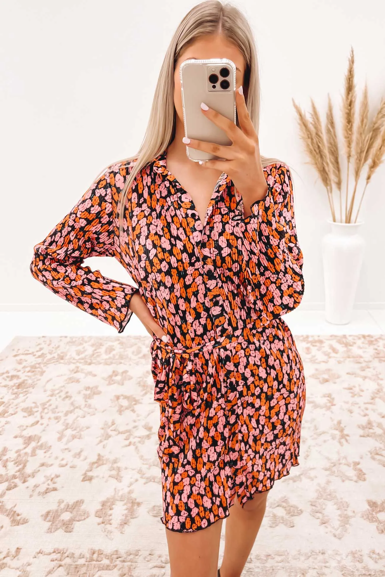 Kiera Mini Dress Black Floral