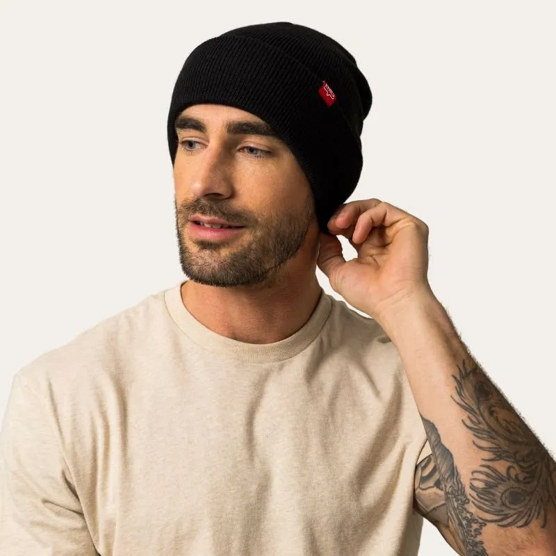 Kimes Ranch Clipped Beanie - Black