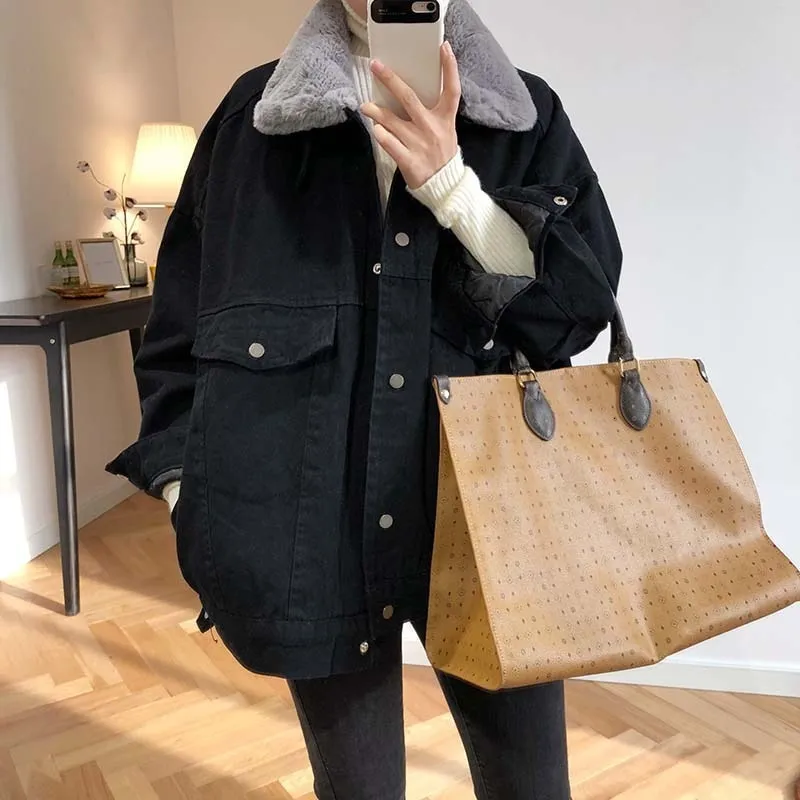 [Korean Style] Aubrey Fur Lined Thick Jacket