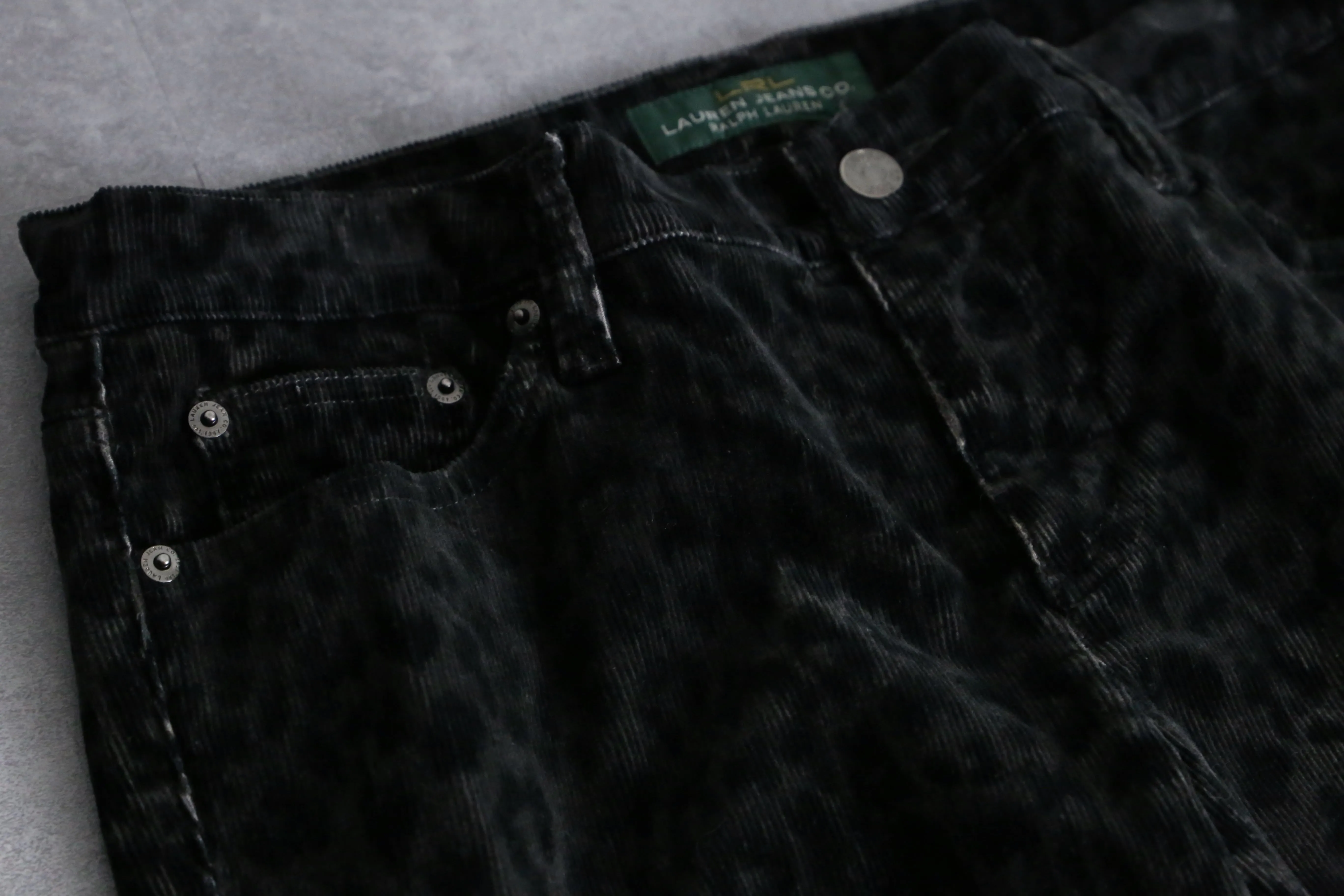 Lauren RL Jeans leopard corduroy pants