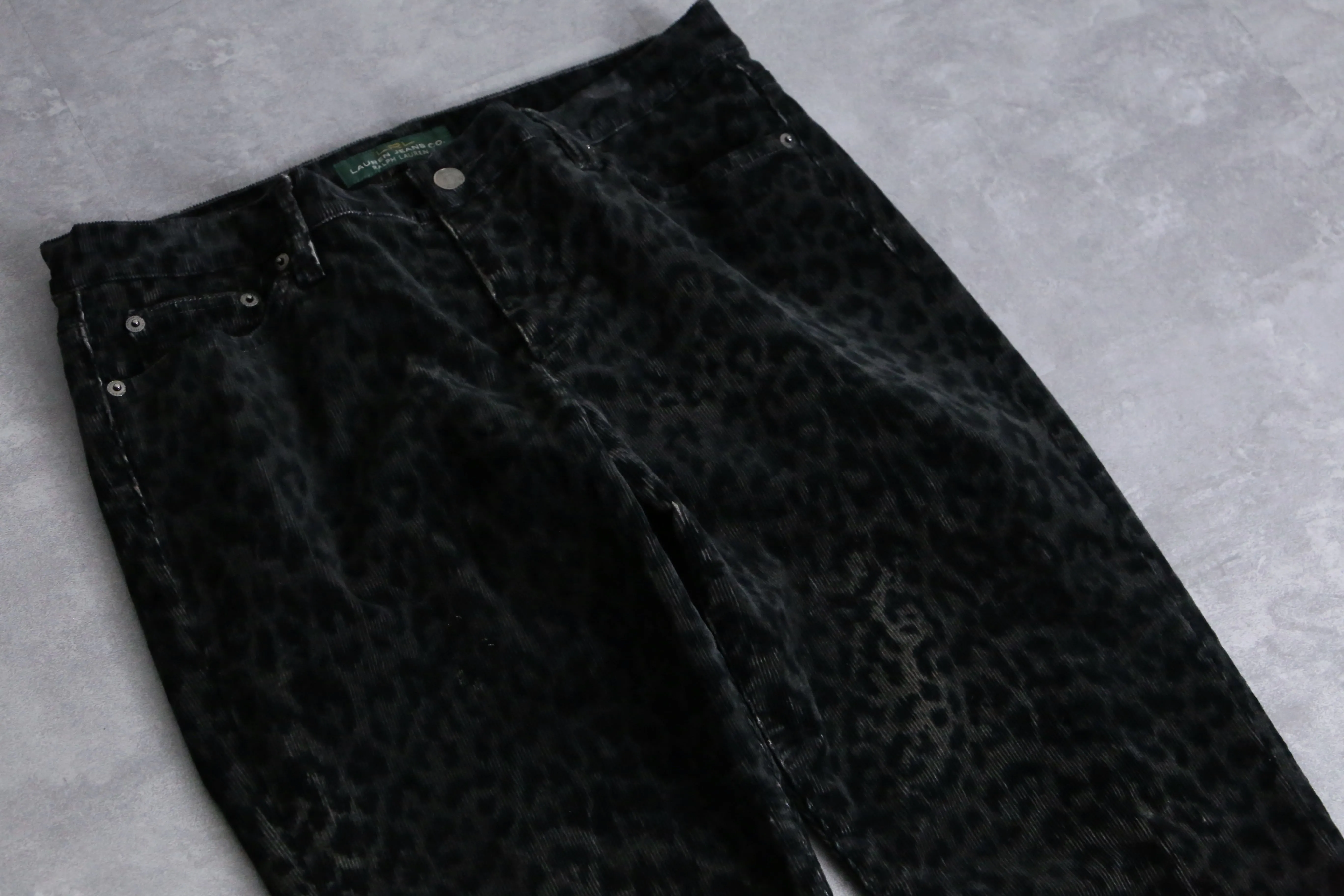 Lauren RL Jeans leopard corduroy pants