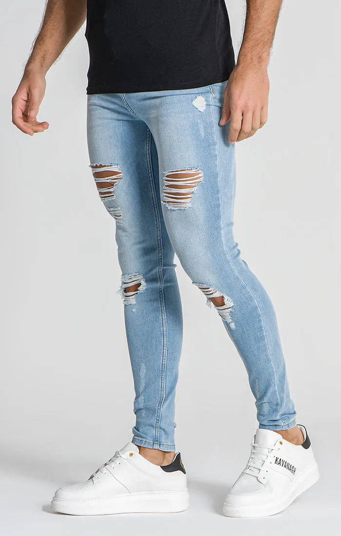 Light Blue Core Destroyed Jeans