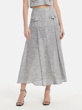 Light Grey Minimalist A-line Skirt