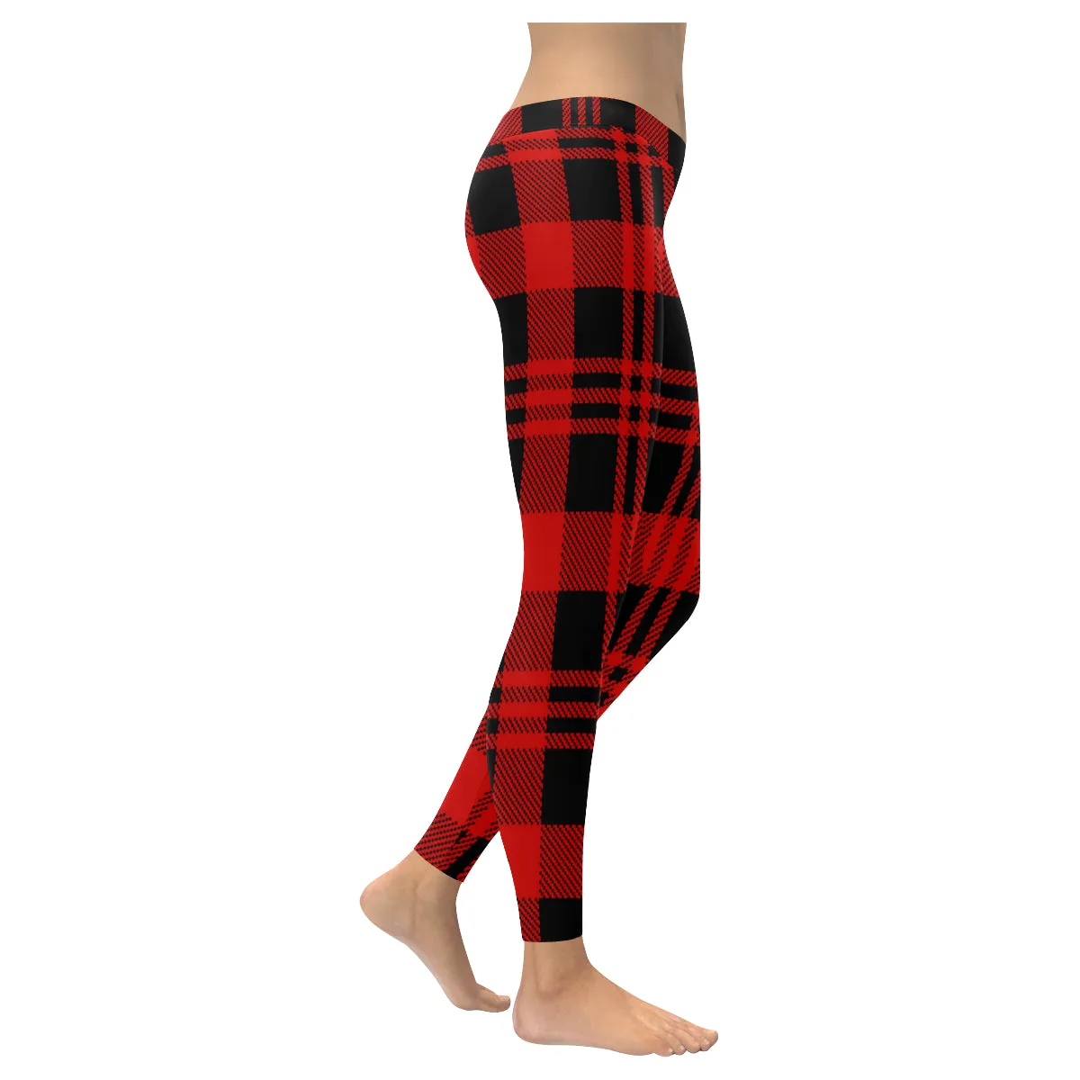 Lumberjack seamless pattern Women's Low Rise Leggings (Invisible Stitch)