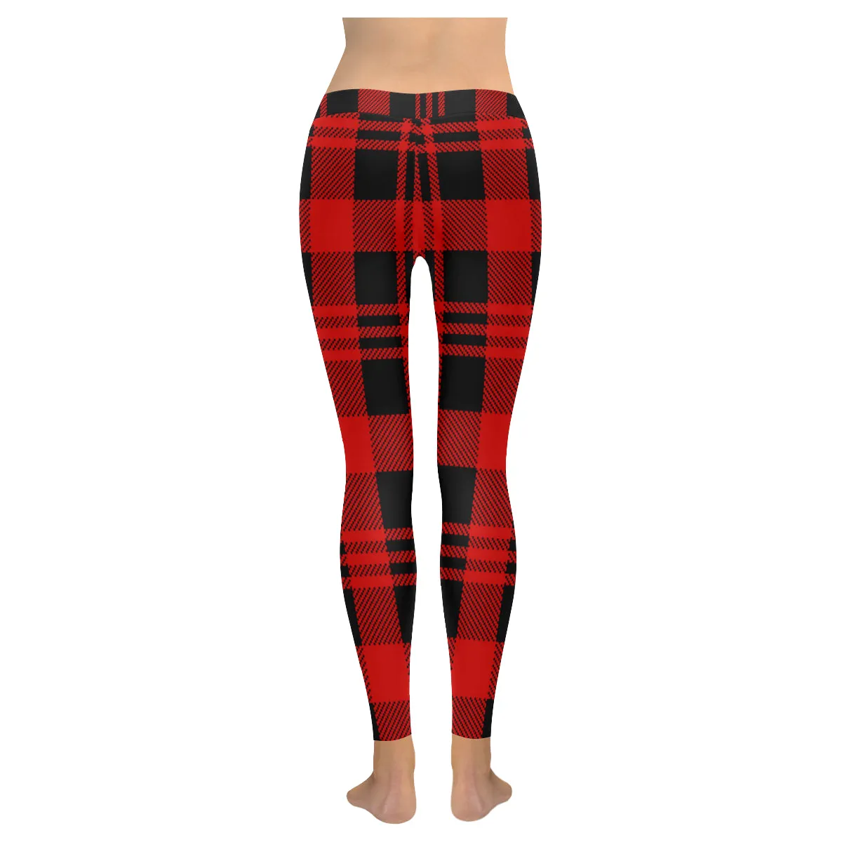 Lumberjack seamless pattern Women's Low Rise Leggings (Invisible Stitch)