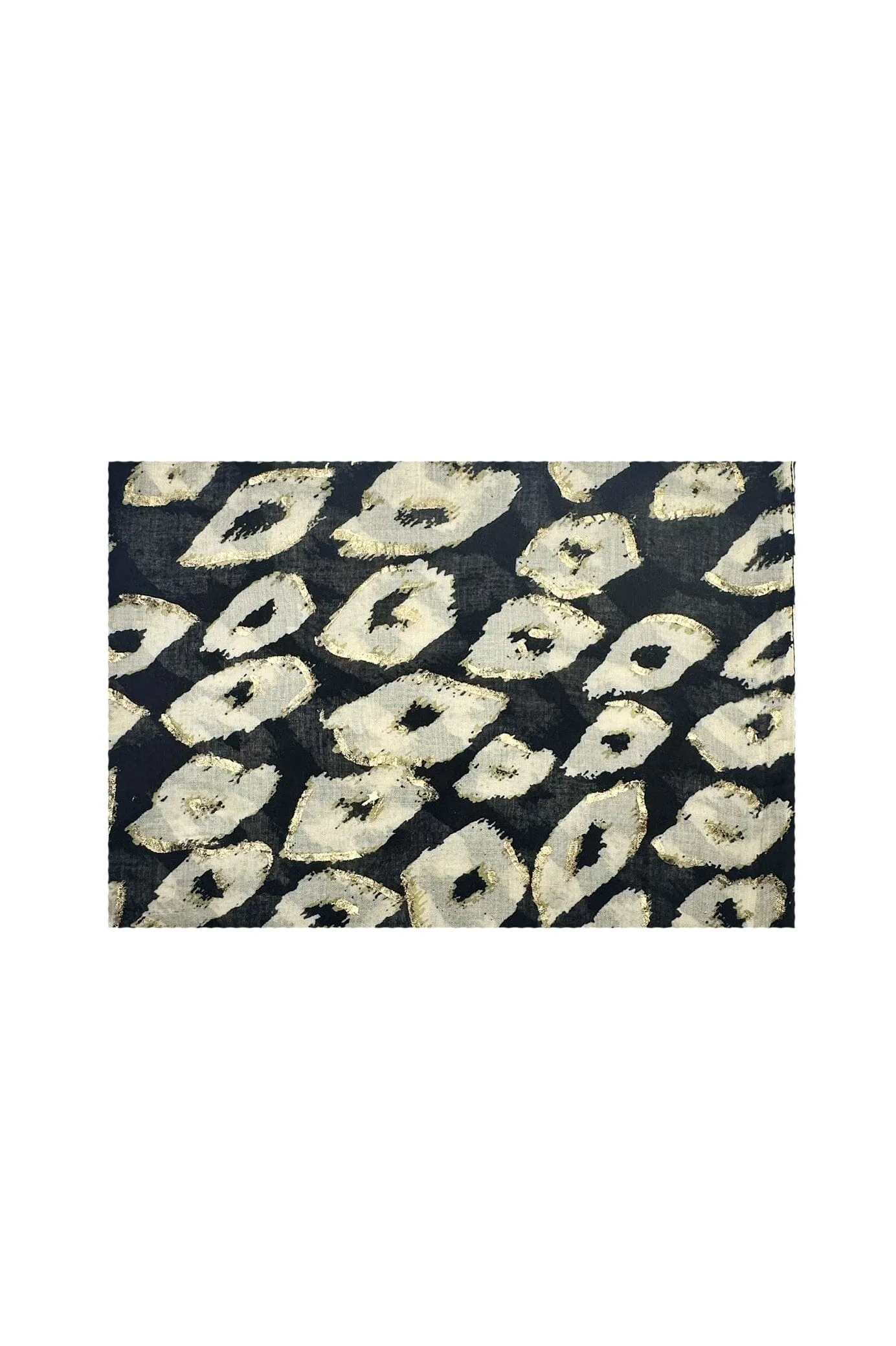 Makena Modal Scarf Black with Gold