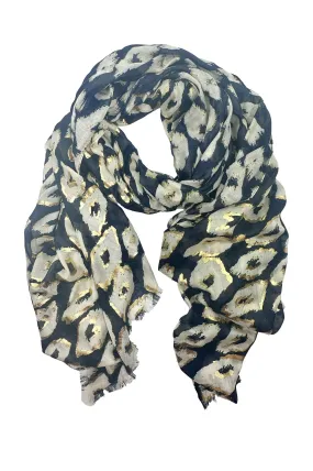 Makena Modal Scarf Black with Gold