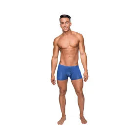 Male Power Seamless Sleek Short Blue Sheer Pouch Large