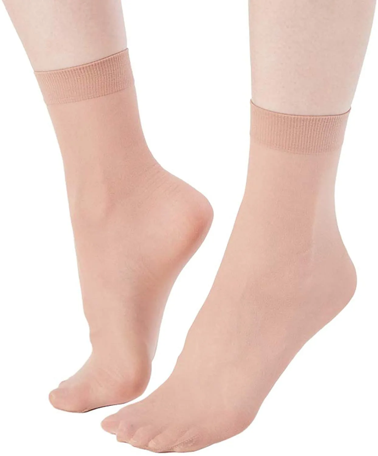 MANZI 12 Pairs Women's Ankle High Sheer Socks