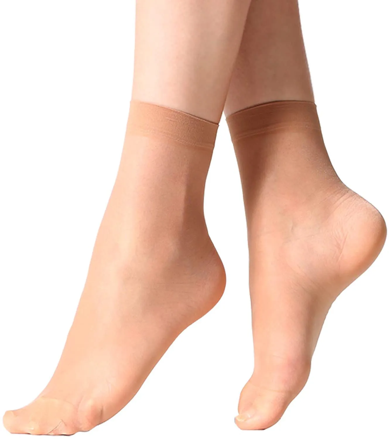 MANZI 12 Pairs Women's Ankle High Sheer Socks