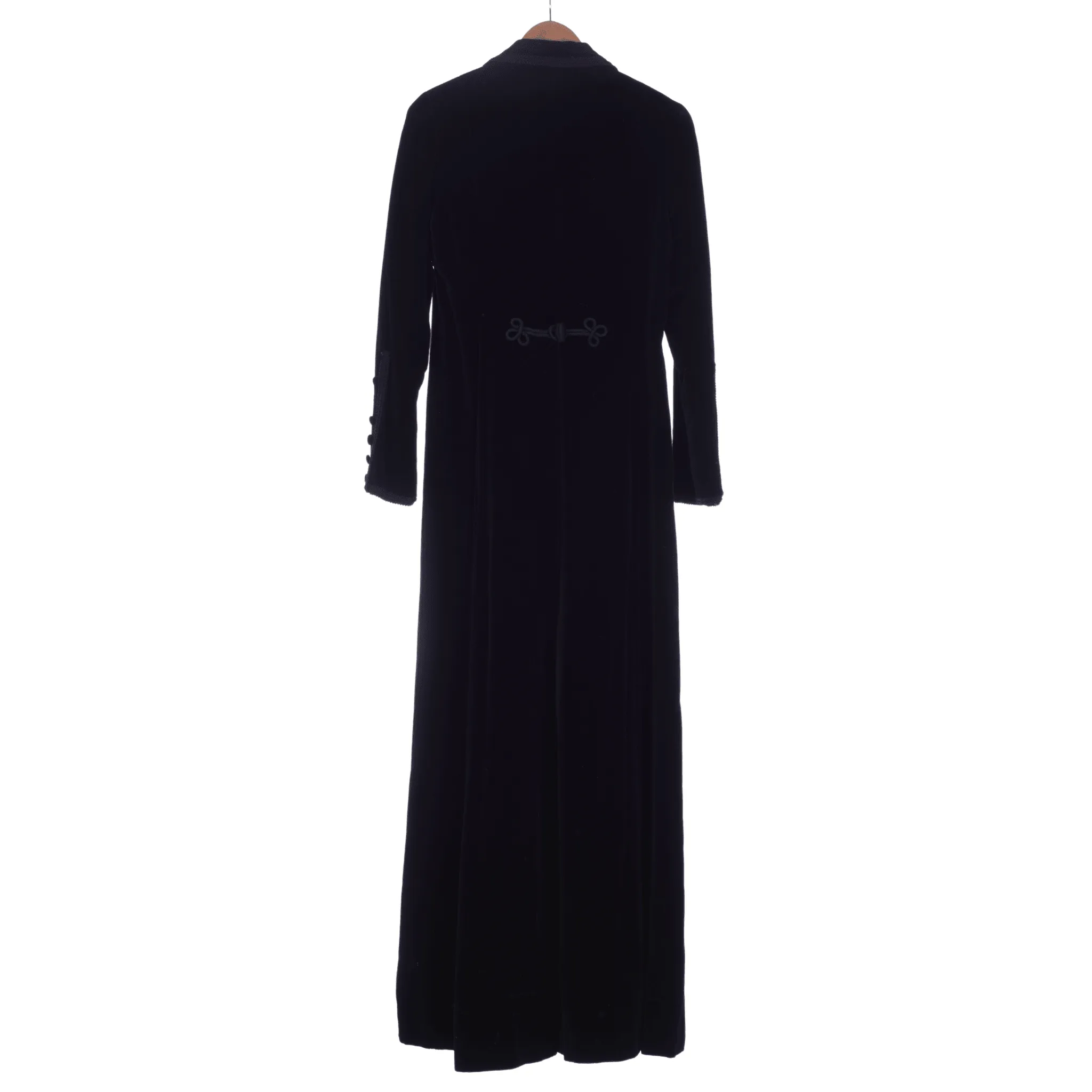 Marian McDonnell Velvet Black Long Sleeved Coat UK Size 10.