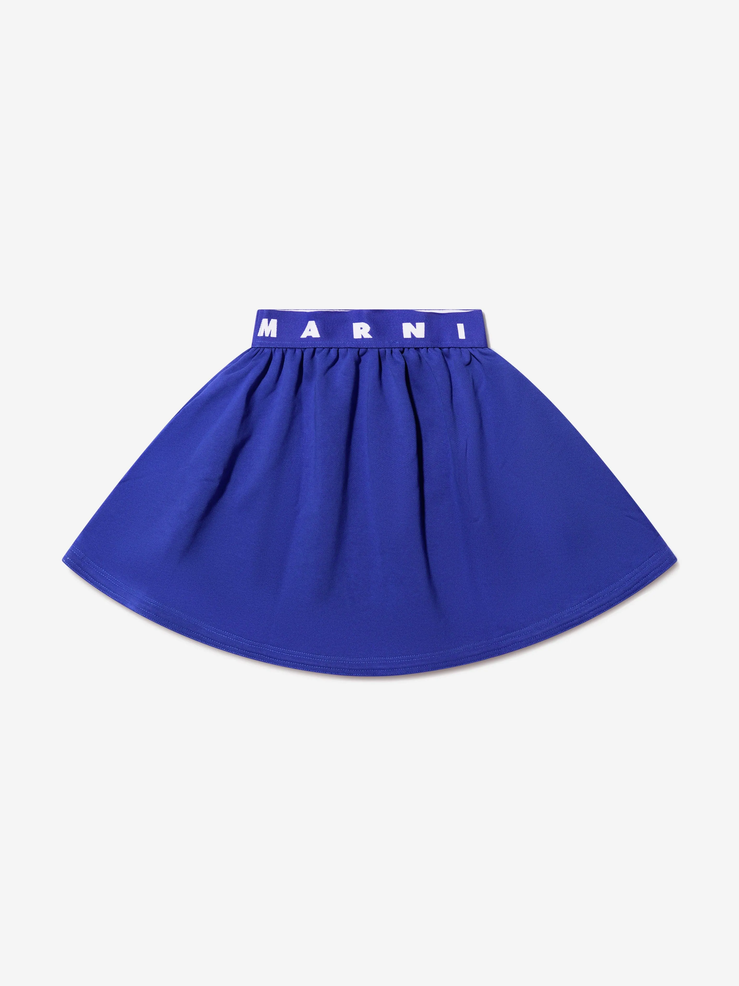 MARNI Girls Daisy Flower Skirt in Blue