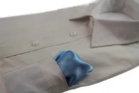 Mens Light Blue Pocket Square