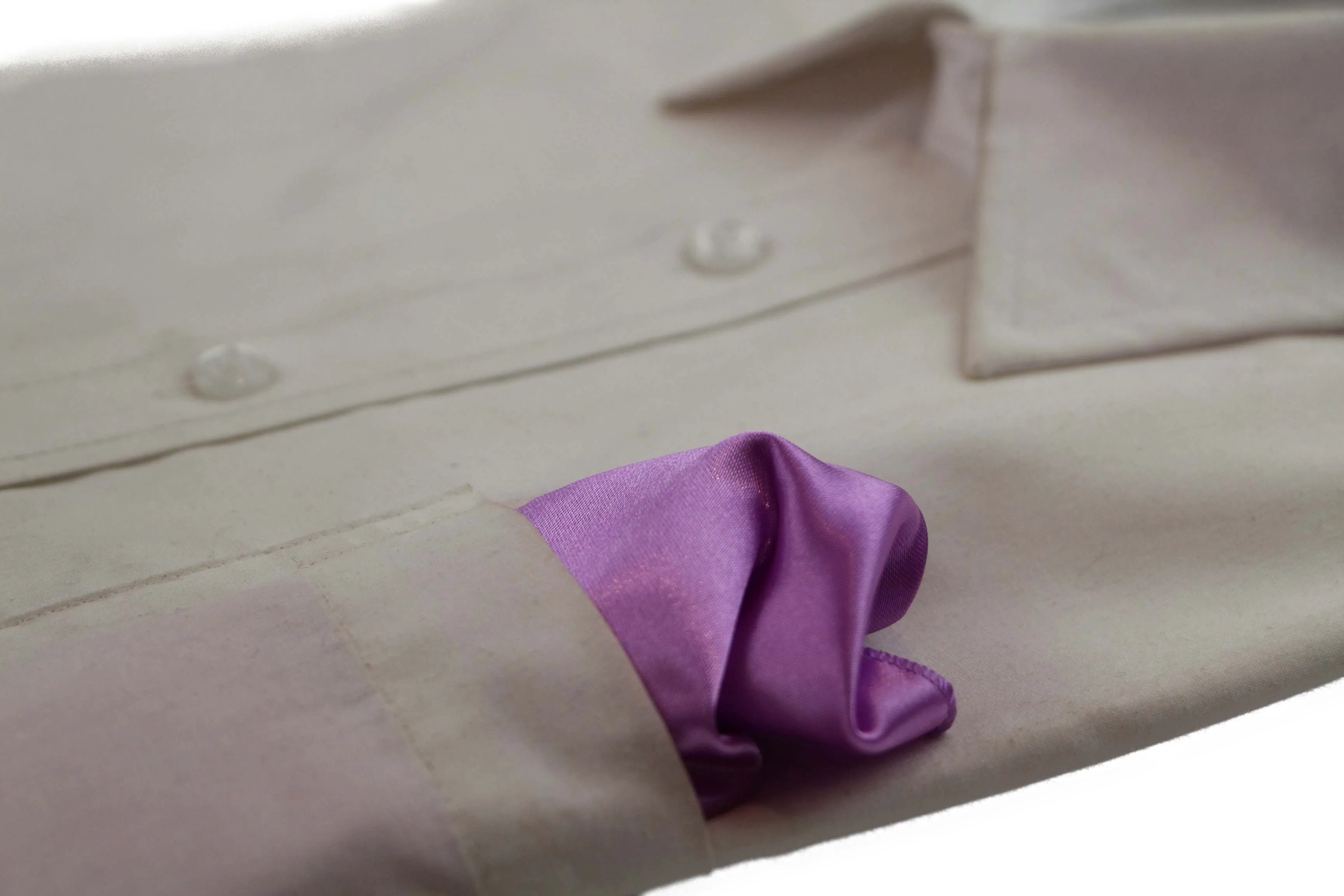 Mens Light Purple Pocket Square