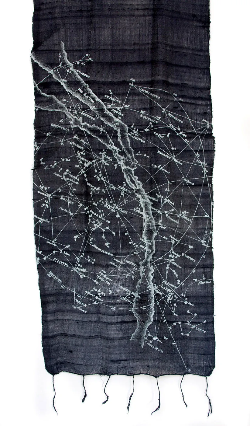 Milky Way Galaxy Silk Scarf