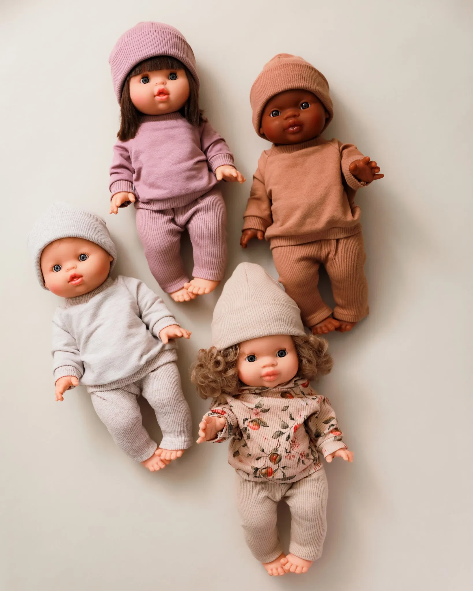 Minikane Doll Clothes | Doll Sweatshirt Set w/ Beanie - Apples