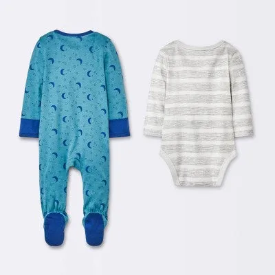 New - Baby Boys' 16pk Layette Gifting Bundle - Cloud Island Blue 0-3M