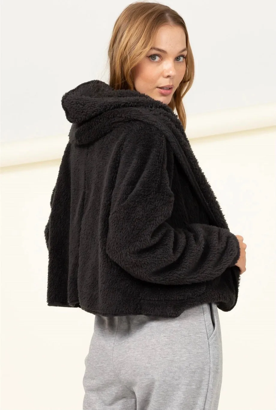 Obsidian Fleece Shrug