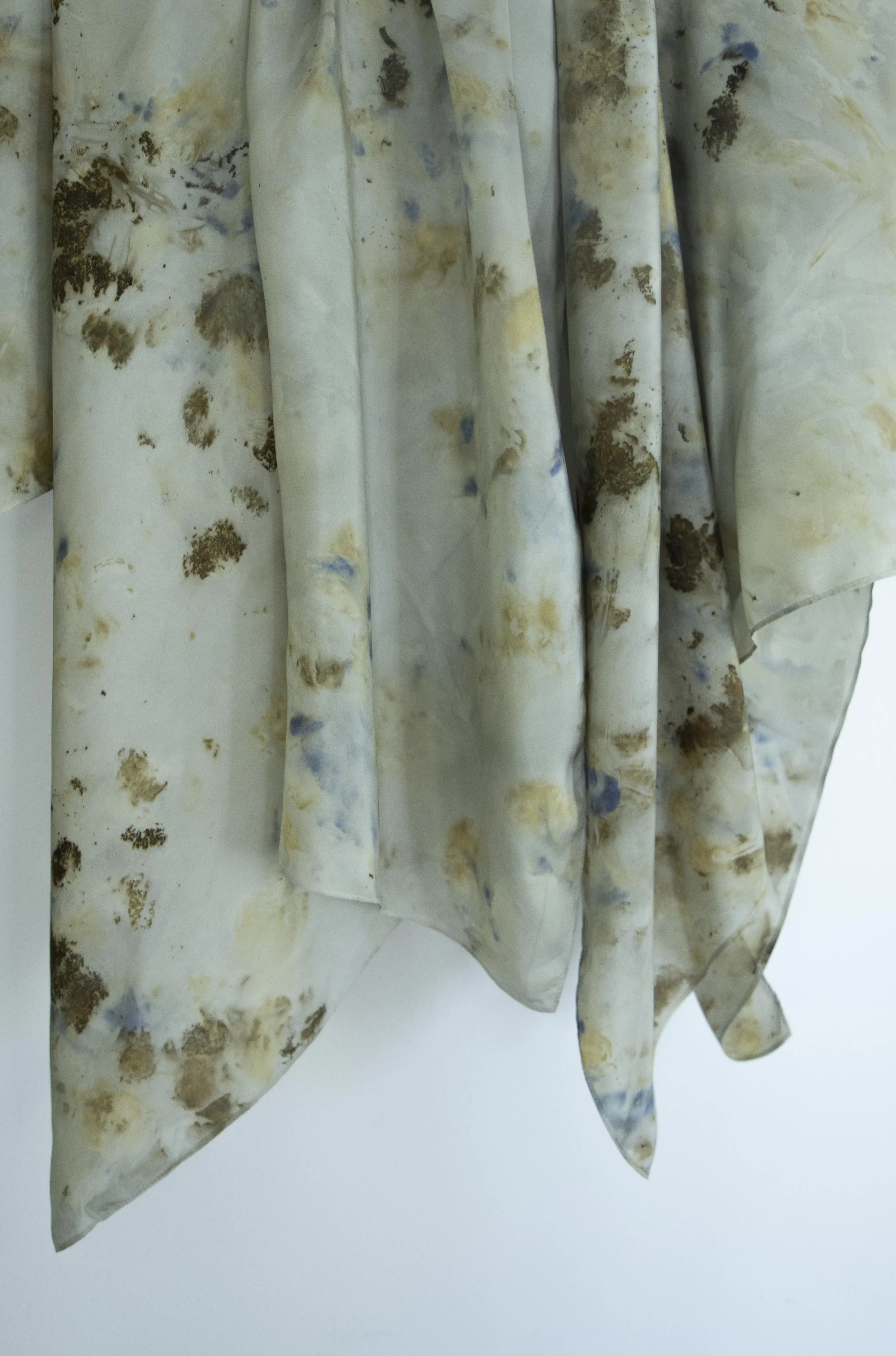 Original Eco-Dyed {Sage-Blue}  | 35 x 35" 100% Silk Scarf