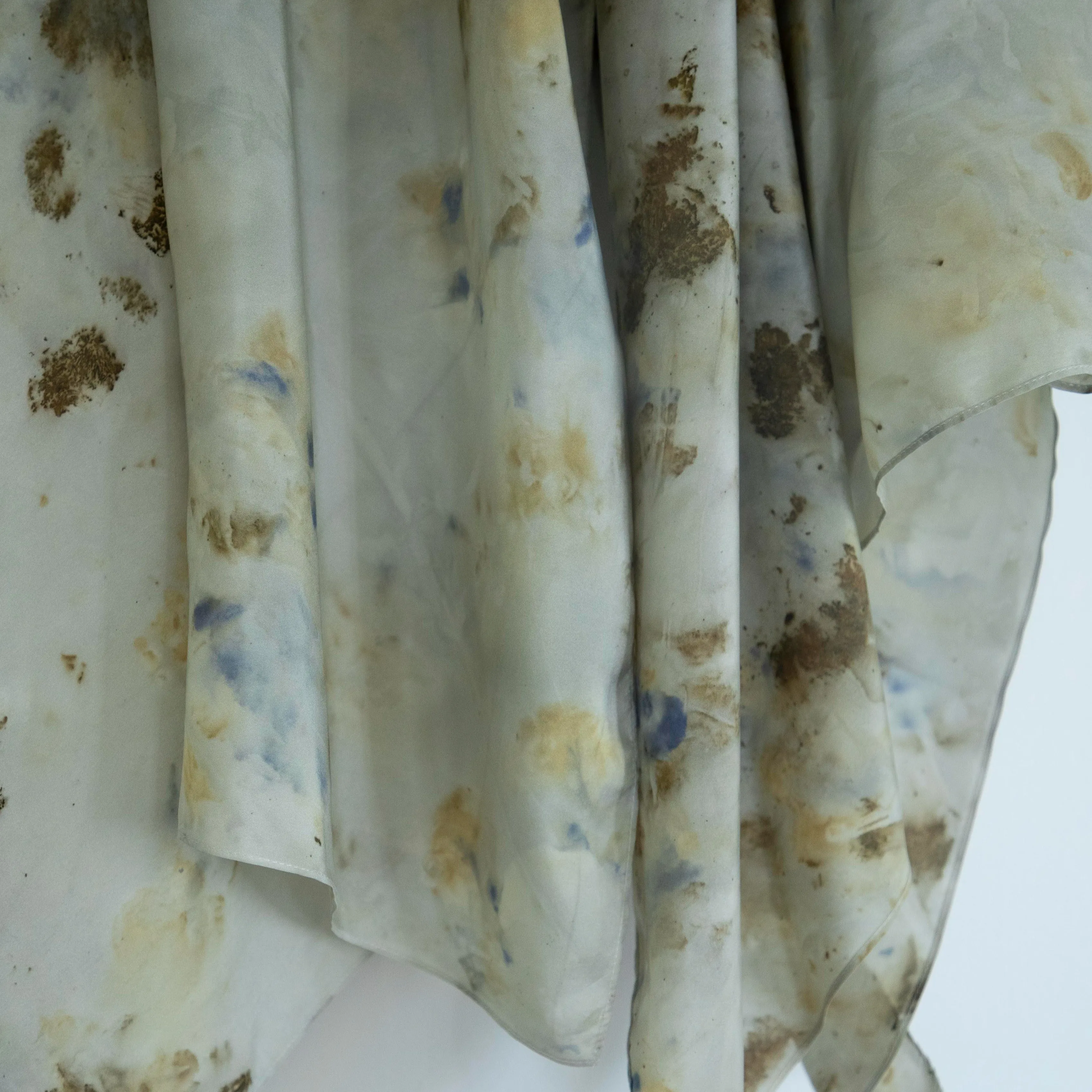 Original Eco-Dyed {Sage-Blue}  | 35 x 35" 100% Silk Scarf