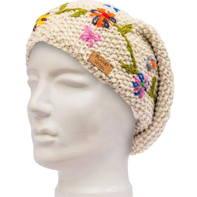 Planet wool - Long flowerhat | wollen muts