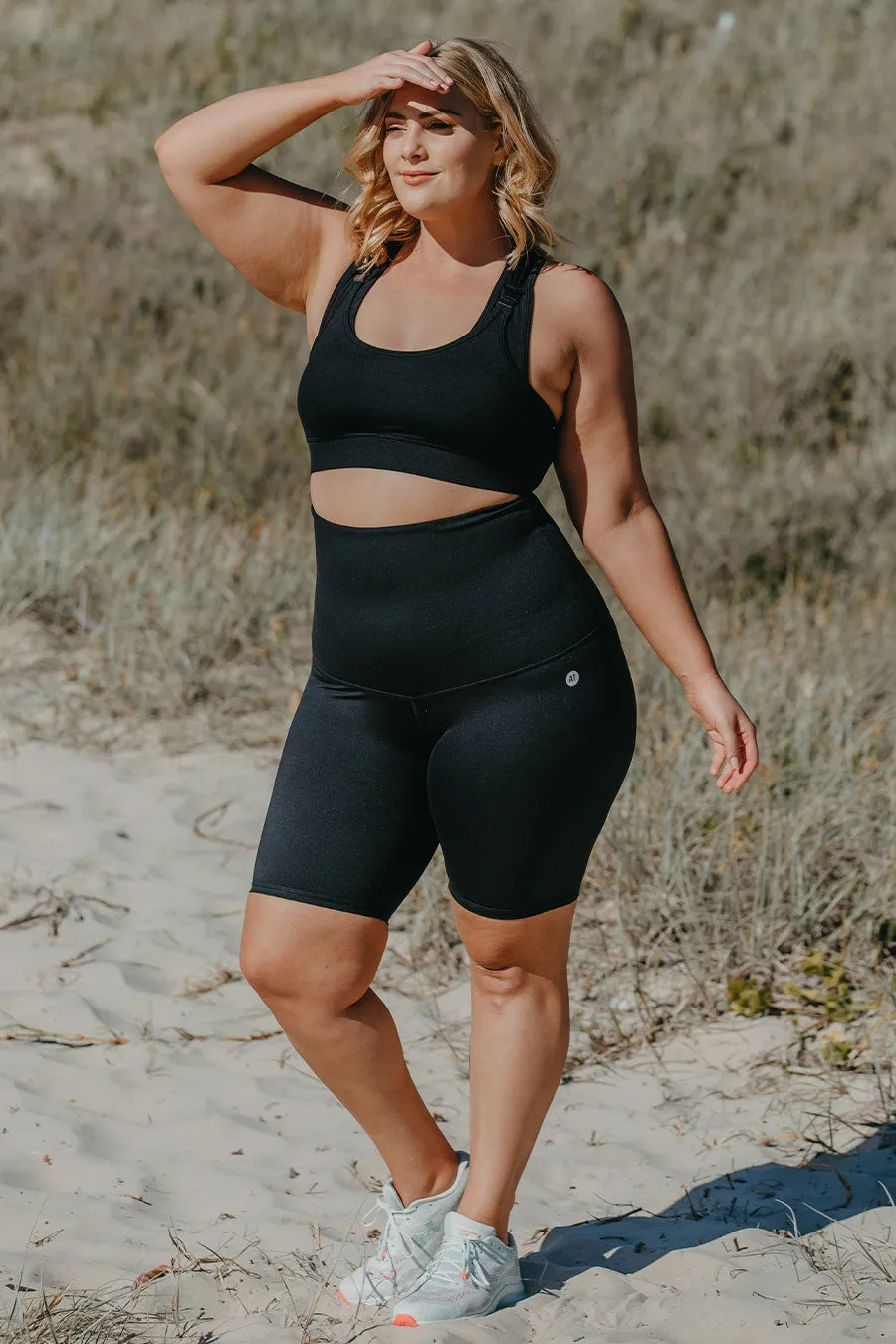 Postpartum Recovery Bike Shorts - Black