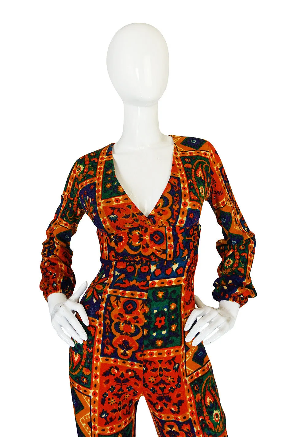 Rare c1975 Printed Willi Smith "Digits" Jumpsuit