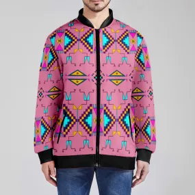 Rite of Passage Pink Zippered Collared Lightweight Jacket