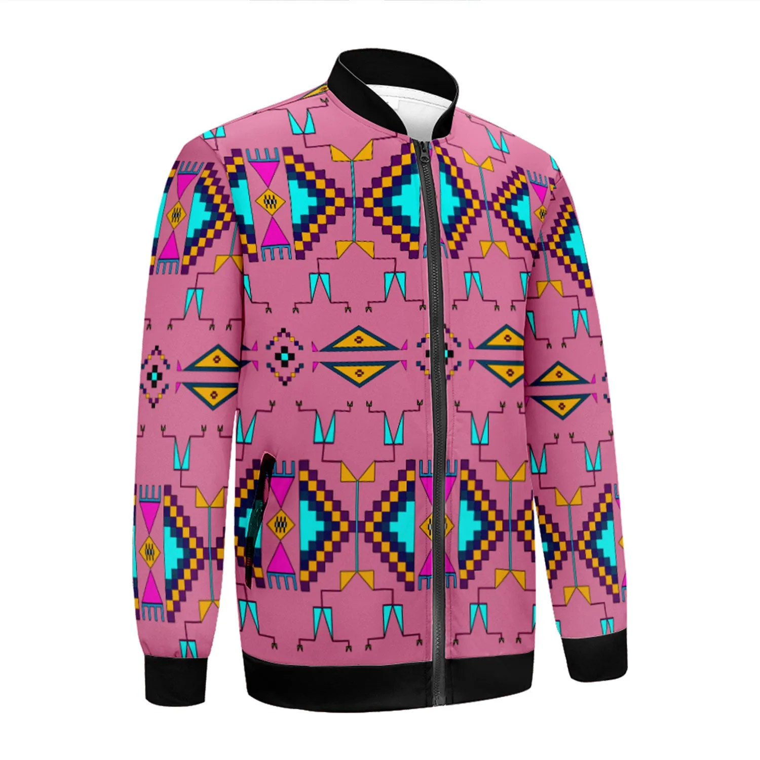 Rite of Passage Pink Zippered Collared Lightweight Jacket