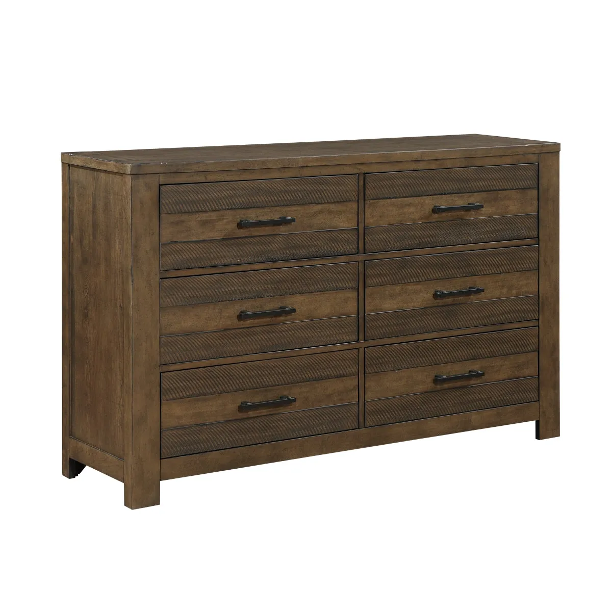 Rustic Birch Dresser with Industrial Hardware