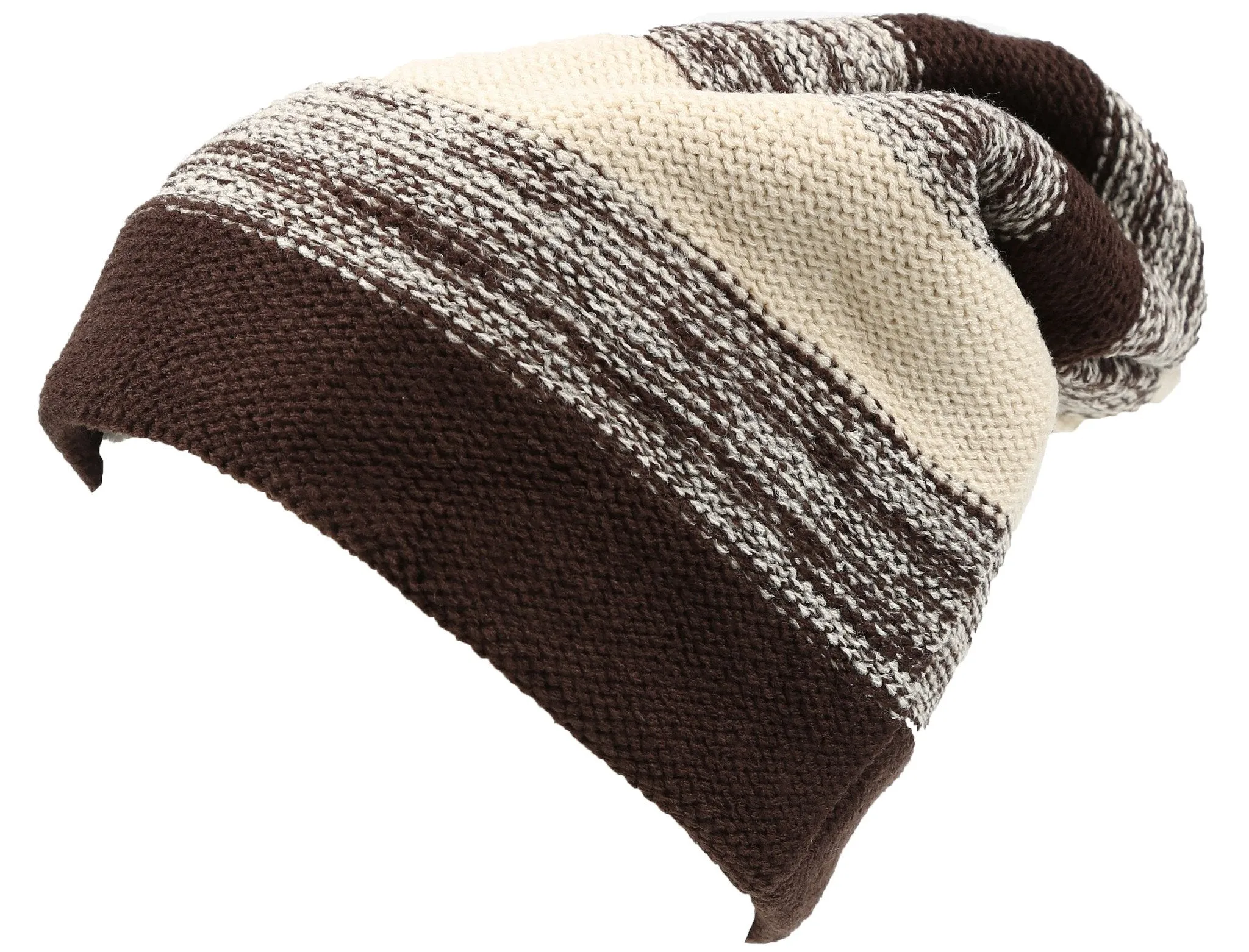 Sakkas Balmn Long Tall Classic Striped Heather Faux Fur Lined Unisex Beanie Hat