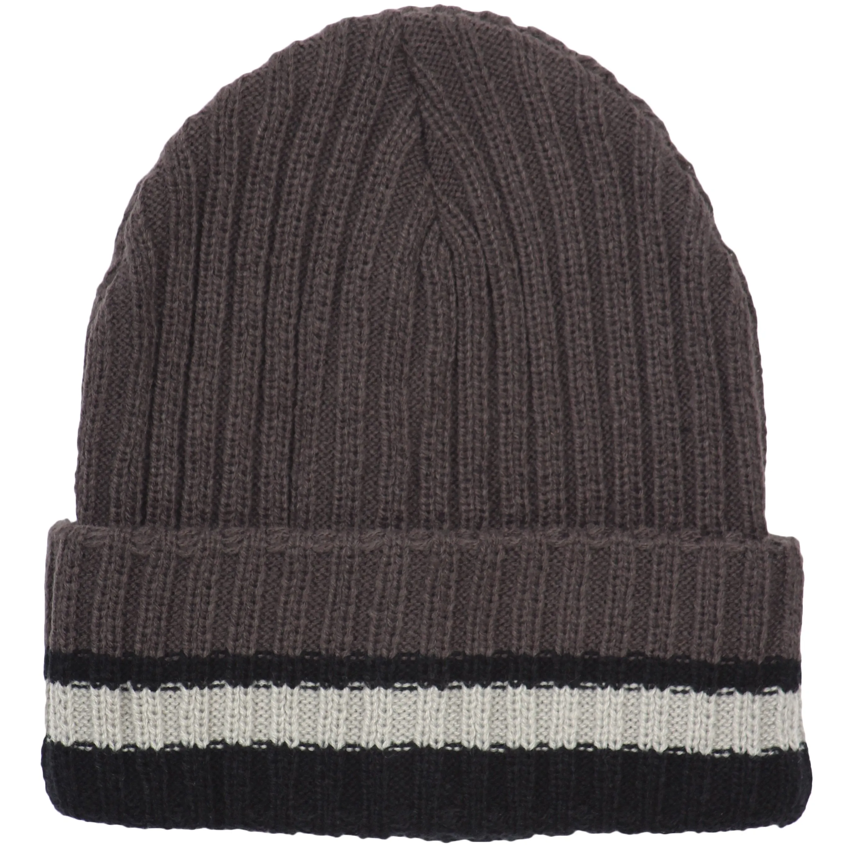 Sakkas Sam Unisex Ribbed Stripe Beanie Cap