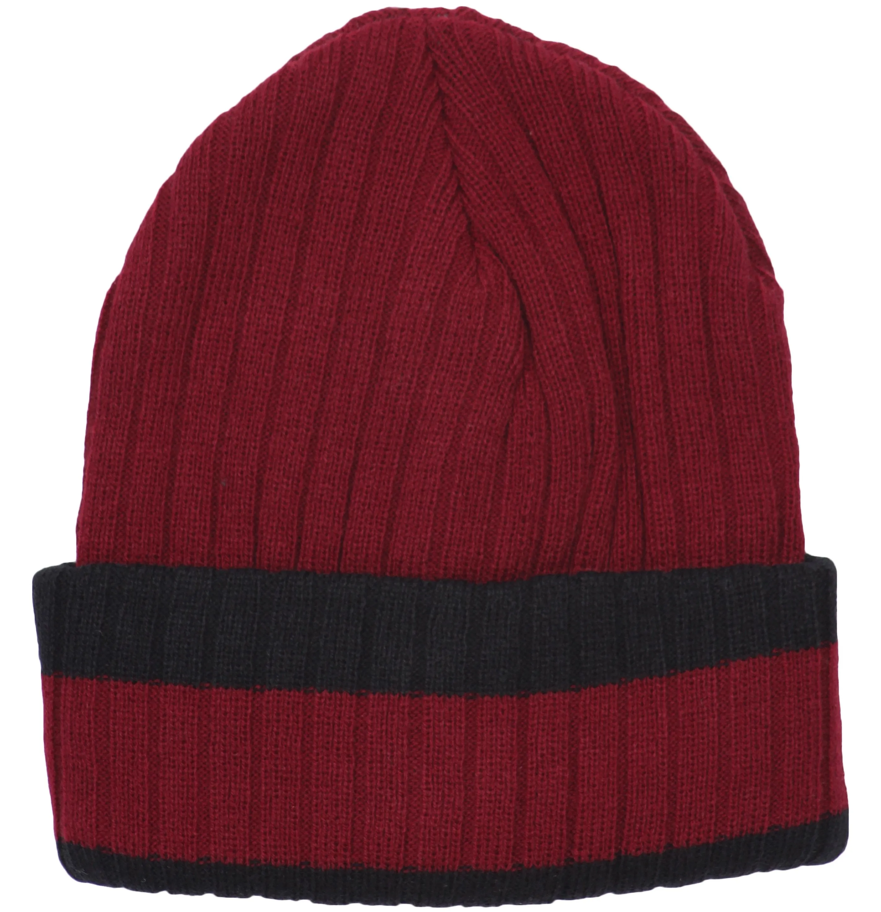 Sakkas Sam Unisex Ribbed Stripe Beanie Cap