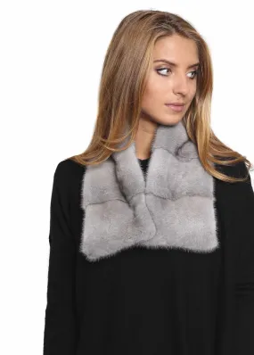 Sapphire Mink Muffler Luxury Fur Scarf