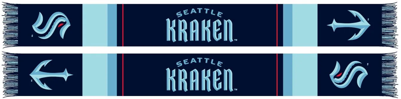 Seattle Kraken Bar Scarf