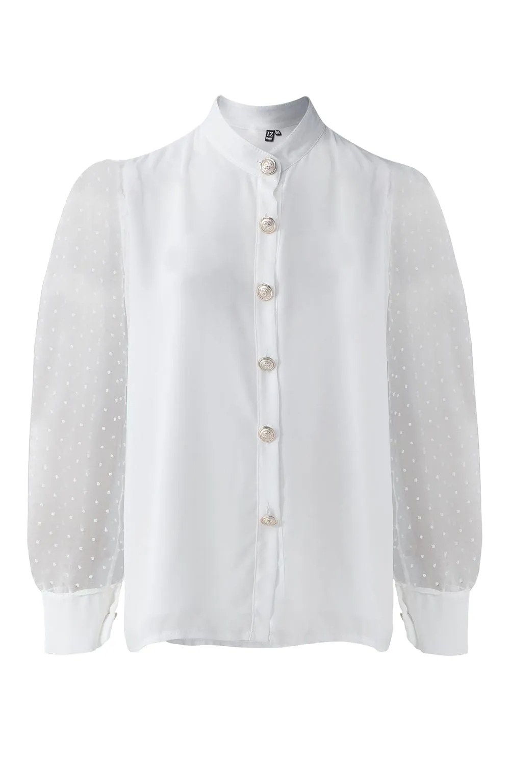 Sheer Puff Sleeve Shirt