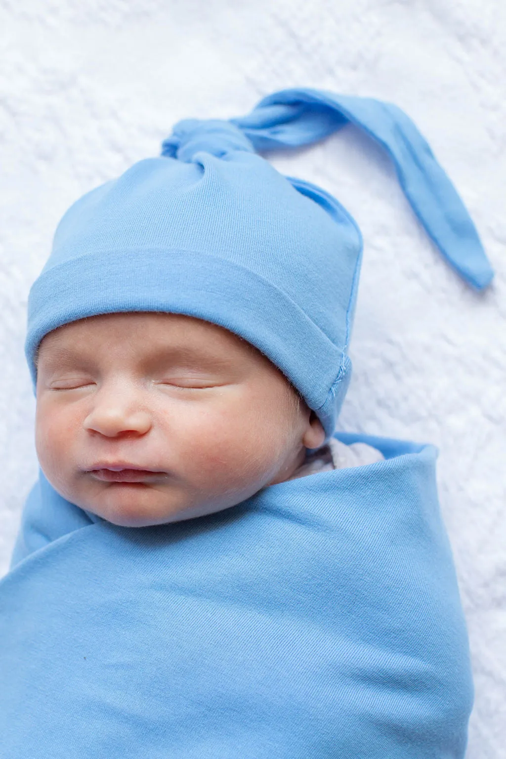 Sky Blue Baby Boy Swaddle Blanket Set