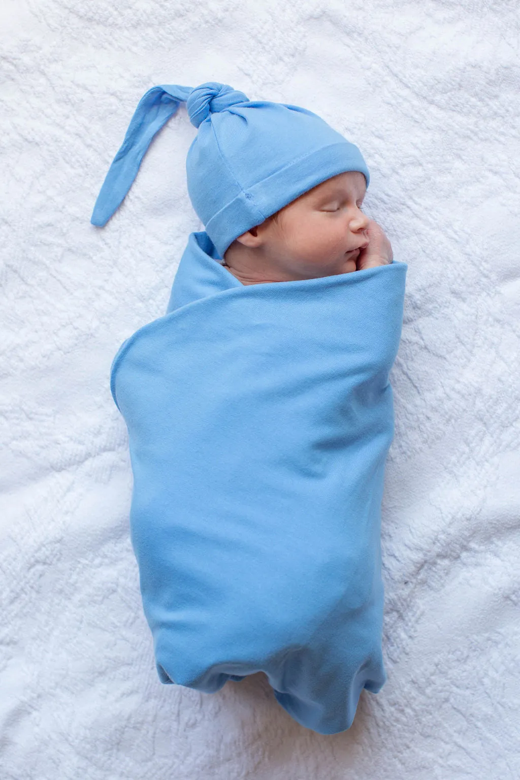 Sky Blue Baby Boy Swaddle Blanket Set