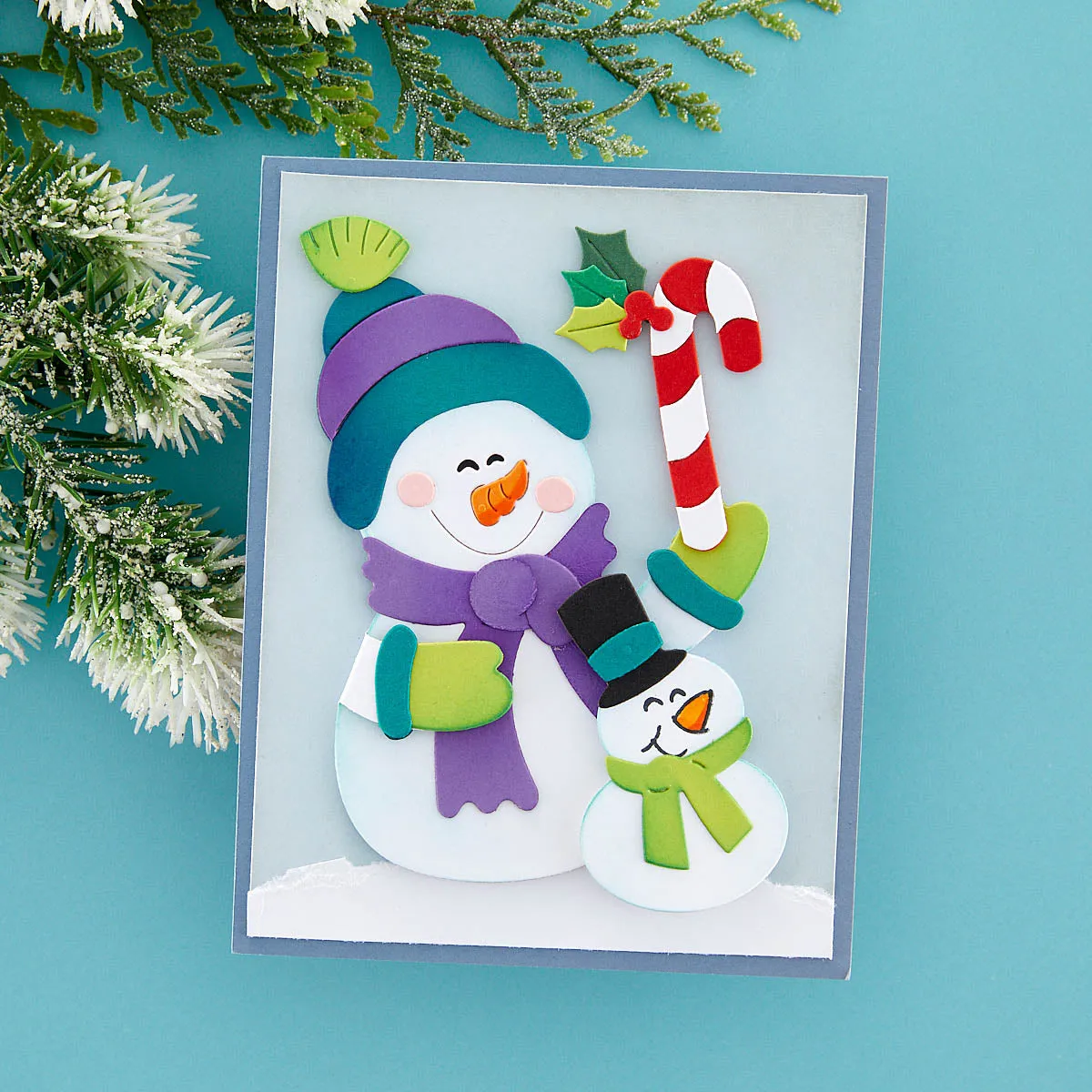 Snowman Hugs Etched Dies from the Holiday Hugs Collection by Stampendous