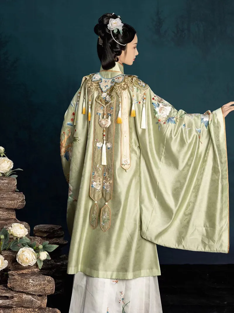 Song of Hibiscus Traditional Ancient Chinese Dress Embroidered Hanfu Clothing Mamianqun Hanfu Skirt