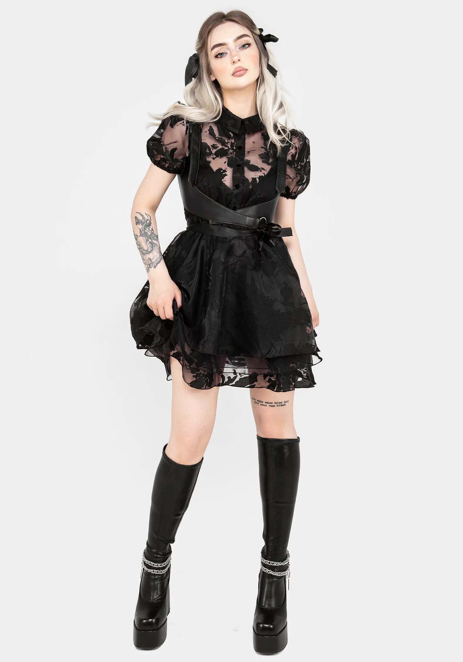 Spectre Layered Mini Shirt Dress