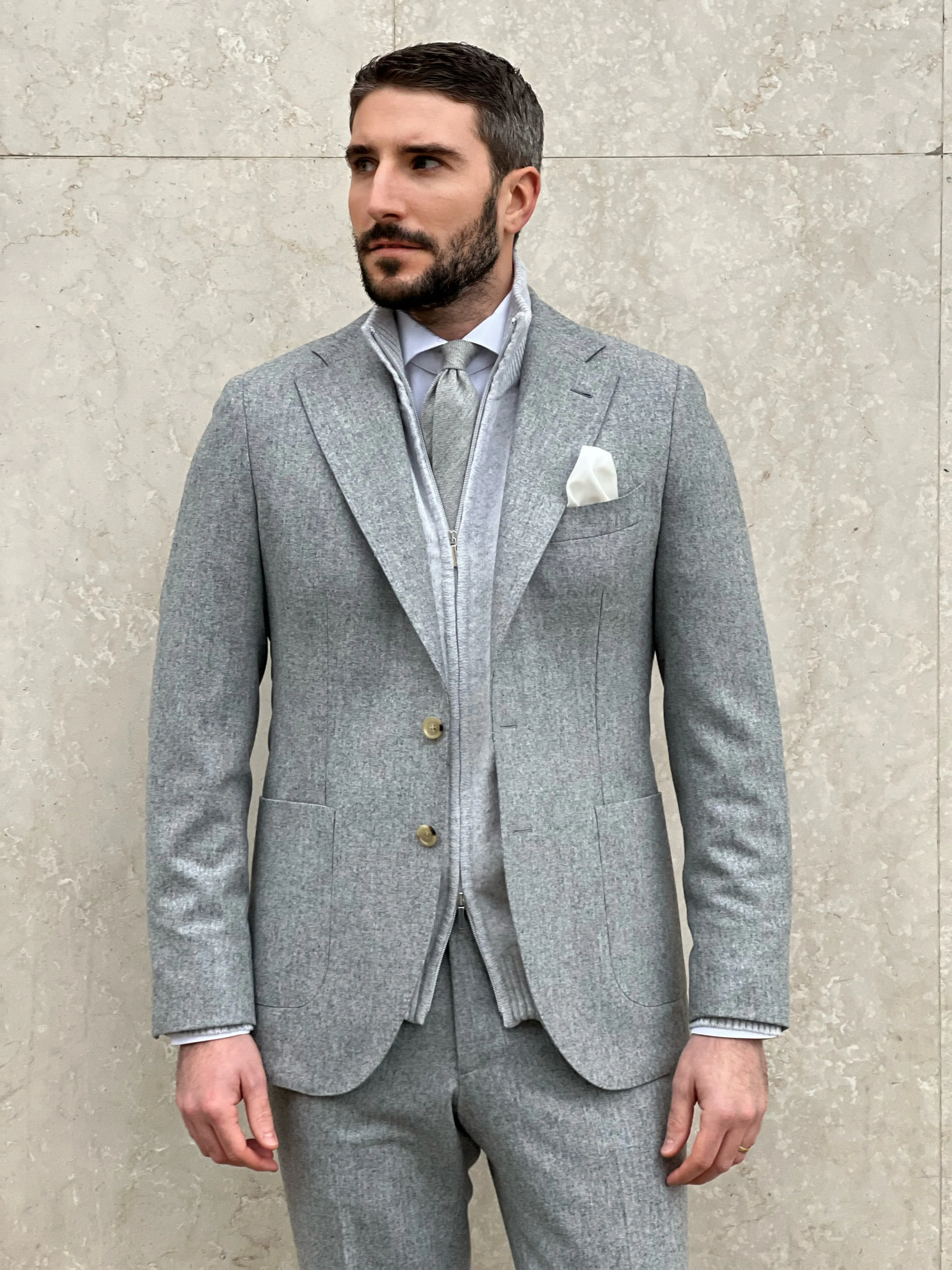 SUIT FLANNEL - LIGHT GREY