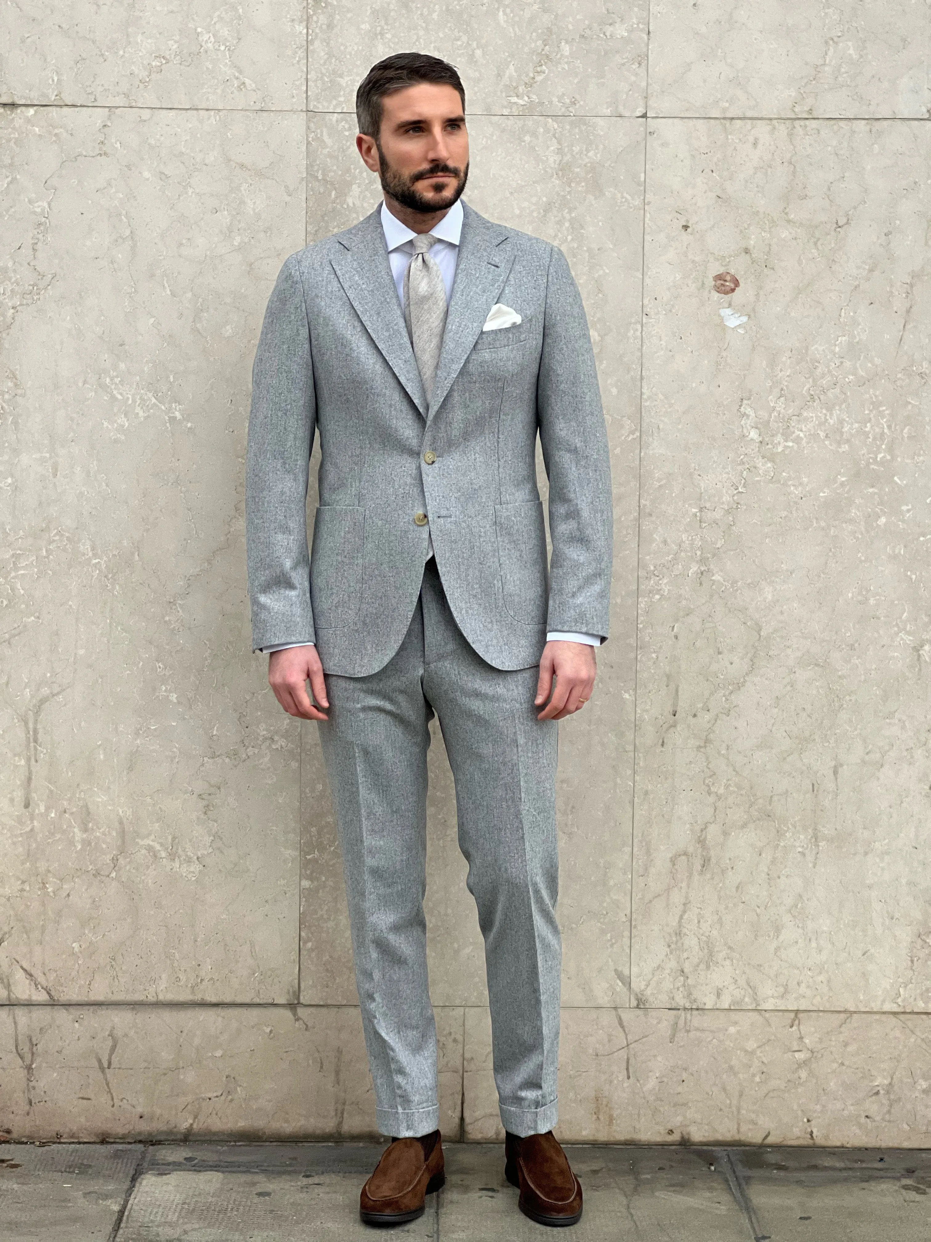 SUIT FLANNEL - LIGHT GREY