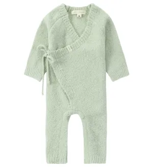 Susukoshi - Boucle Baby Kimono Overall Suit - Sage