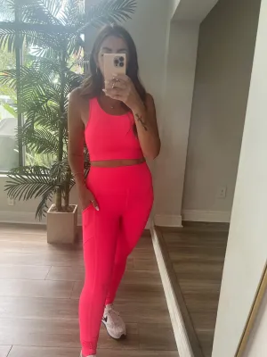 The Coral Fuchsia Active Leggings