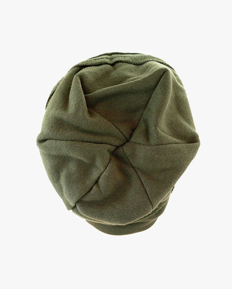 The Hat Depot - Vintage Long Slouchy Baggy Cross Badge Lined Beanie