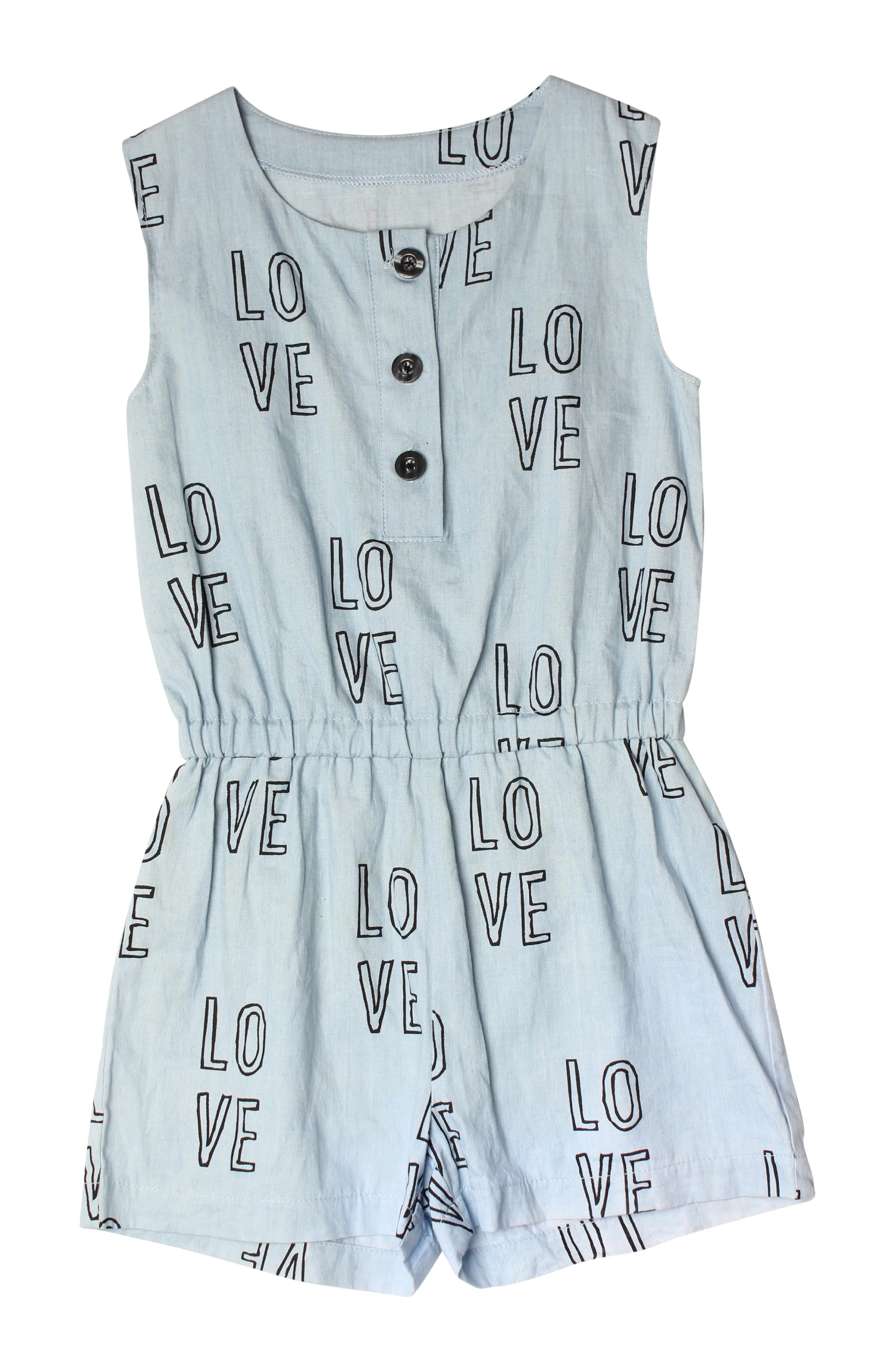 TINY TRIBE LOVE PLAYSUIT - chambray