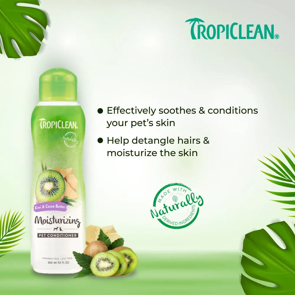 Tropiclean Kiwi and Cocoa Butter Moisturizing Conditioner for Dogs and Cats